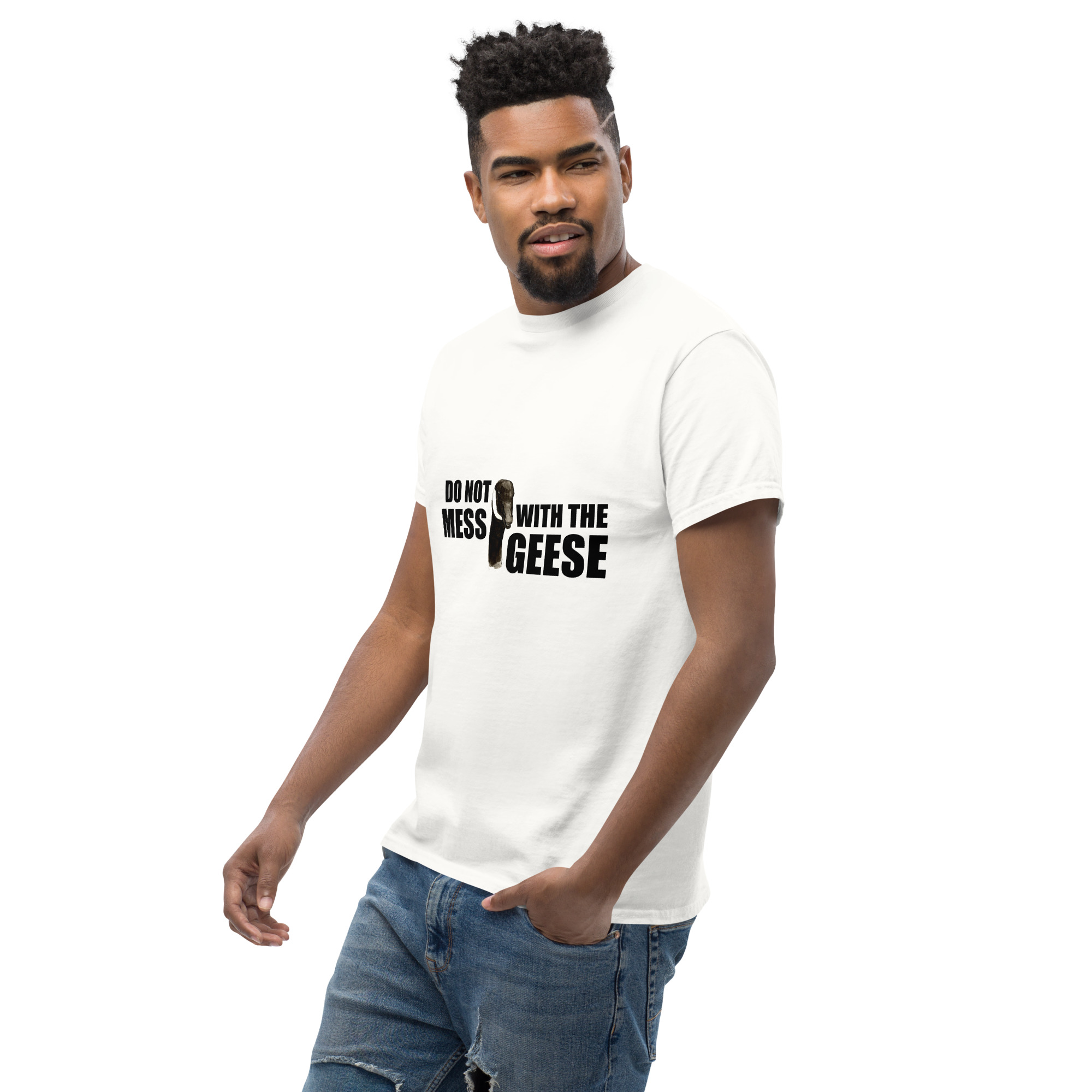 Unisex classic tee - Do not mess with the geese - Image 14