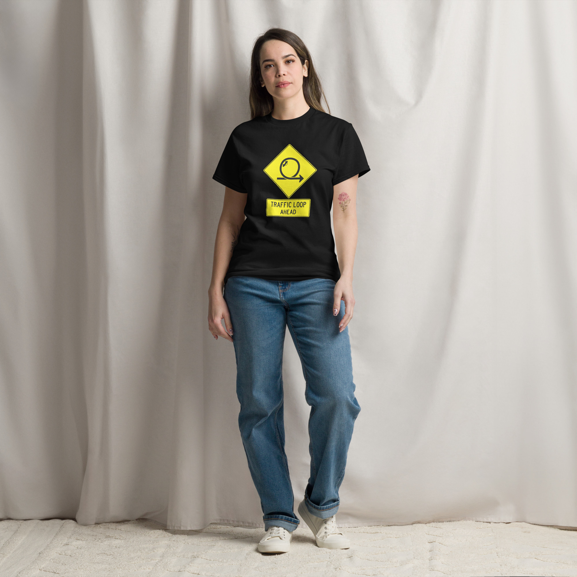 Unisex classic tee - Traffic loop ahead - Image 2