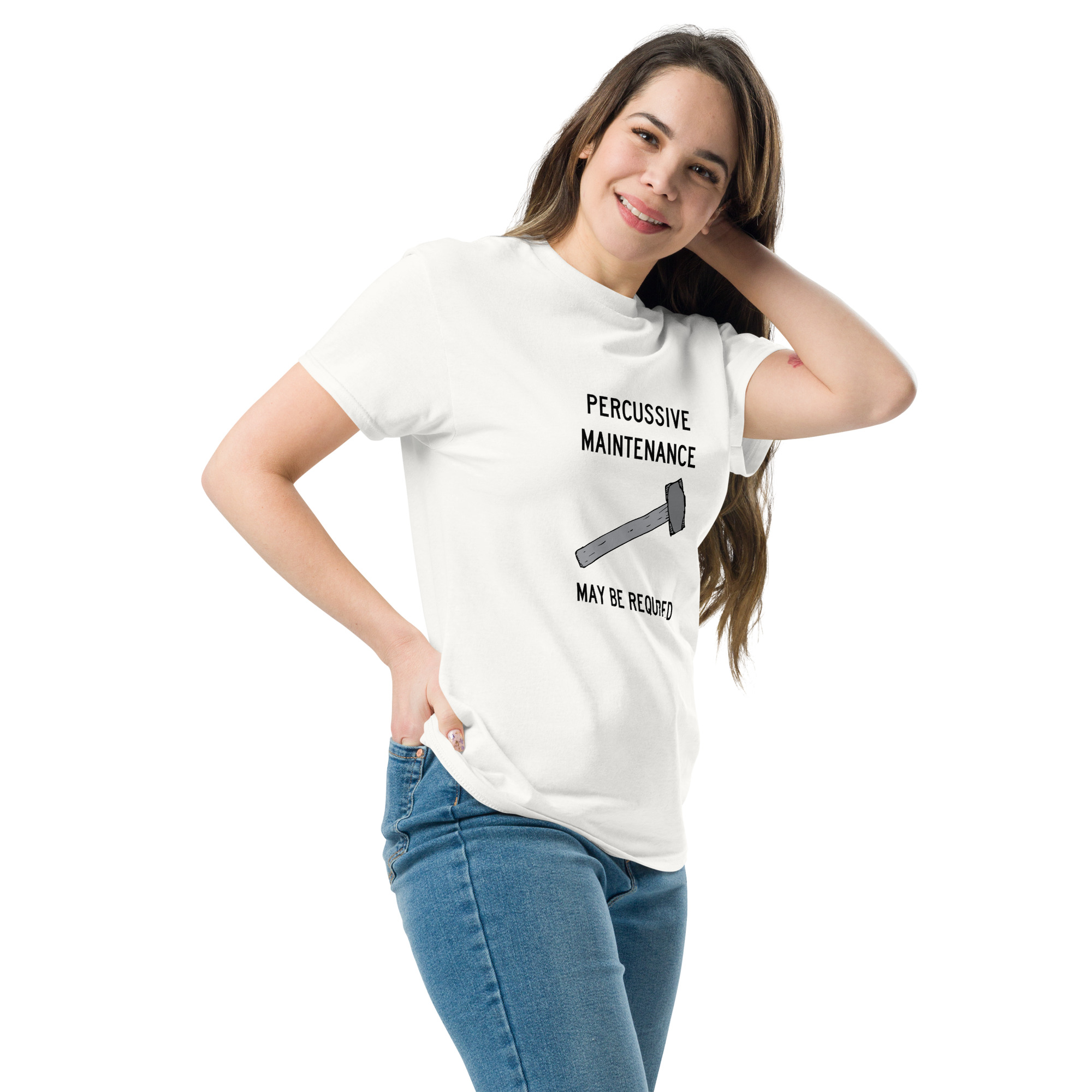 Unisex classic tee - Percussive Maintenance - Image 2